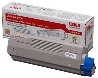 Oki 43872305 - C5650/5750 Yellow Toner (2K)