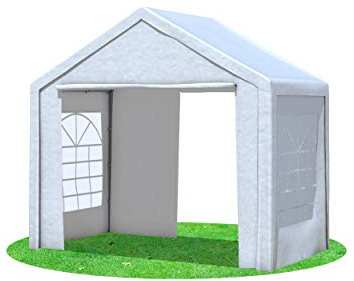 Stabilezelte Partyzelt 3x2 Classic Premium PVC 400 g/m² wasserdicht inkl. Seiten Festzelt Gartenzelt Weiß