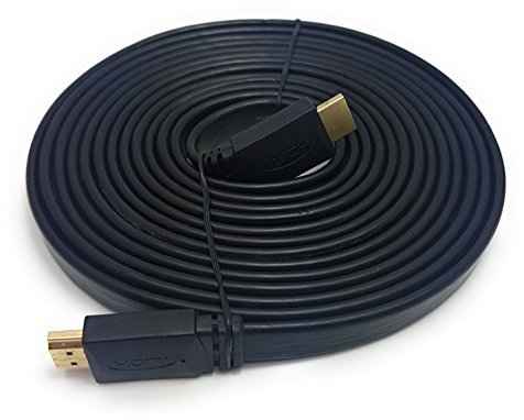 MainCore 4m long Flat HDMI to HDMI Cable/Lead Ultra HD (4K) 3D-compatible + Ethernet/network/Gold-Plated (Available in 0.25m, 0.75m, 1m, 1.5m, 1.8m, 2.5m, 3m, 4m, 5m, 10m) (4m)