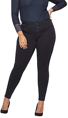 ONLY Carmakoma Damen Carthunder Push Up Reg Noos Skinny Jeans, Schwarz, 42 EU