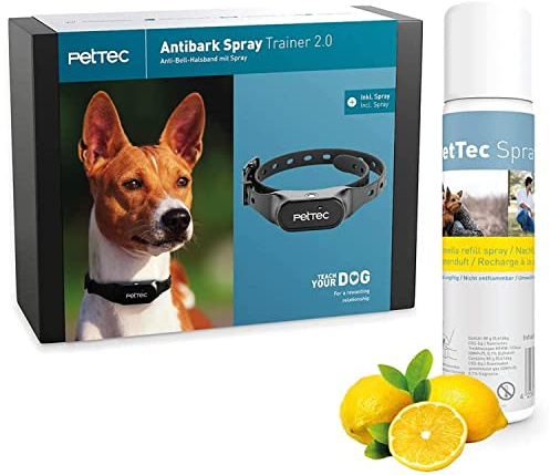 PetTec Collier Anti Aboiement Chien avec Signal Automatique de Pulvérisation de citronnelle