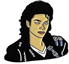 Michael Jackson Emailliertes Metall Pins Brosche Bad - 3 x 3 cm