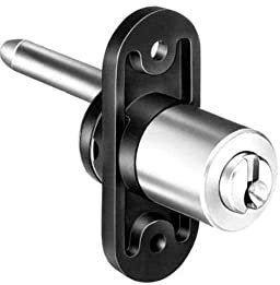MERONI SERRATURE Serratura Meccanica a Fissaggio Verticale per Chiusura Multipla Frontale - Serratura di Sicurezza per Cassetti e Cassettiere, Serratura a Cilindro - Made in Italy (2134NE)