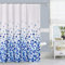 Trimming Shop Cortina de Ducha de baño, diseño clásico, de poliéster prémium, Resistente al Moho y al Moho, Cortina de baño con 12 Ganchos, Círculo Azul, 180cm x 180cm