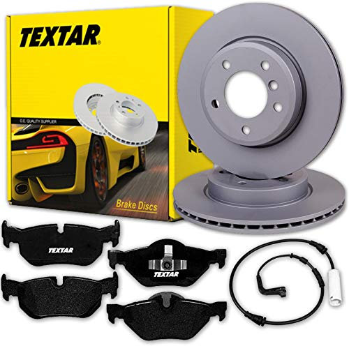 TEXTAR PRO BREMSSCHEIBEN 300x20mm + BELÄGE HINTEN FÜR 3er E90 E91 E92 E93 mit WARNKONTAKT // Bj. 2004-2013