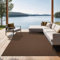 the carpet Mistra - Moderner In- und Outdoor Teppich, perfekt für das Wohnzimmer, Schlafzimmer oder die Terrasse, Wetterfest, langlebig und pflegeleicht, Braun, 200 x 280 cm