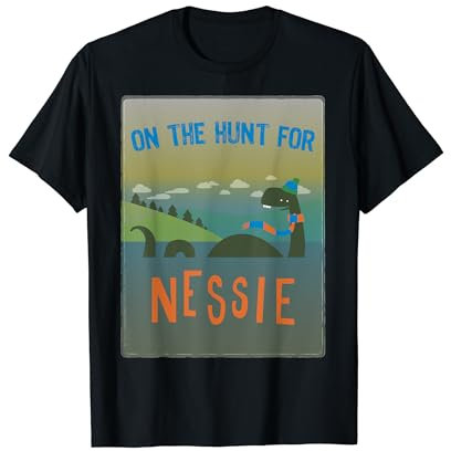 Nessie en la caza del monstruo de agujero Ness Divertido Camiseta