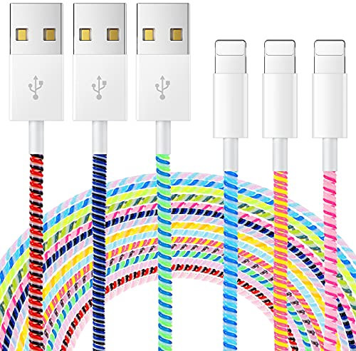 15 Pieces Spiral Cable Protector Charger Cable Saver Protector Headphone Cable Saver for USB Data Cable, Prevent Pets from Biting The Cable (55.1 Inch)