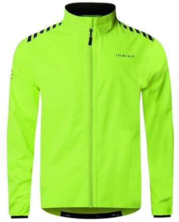 INBIKE Veste Velo Homme Coupe Vent Imperméable Kway de Pluie Vetement Running Cycslime VVT Bicyclette Respirante Légère Randonnee Orange Vert Fluorescente Vert 2XL