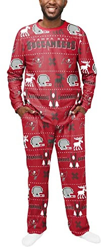 FOCO NFL Winter Xmas Pyjama Schlafanzug Tampa Bay Buccaneers - XL
