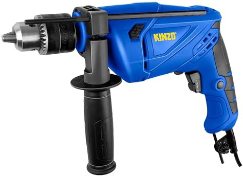 Kinzo Schlagbohrmaschine - 230V - 710W - Drehzahlregler - Hammer- und Bohrfunktion - mit Tiefenlineal - Zusatzhandgriff