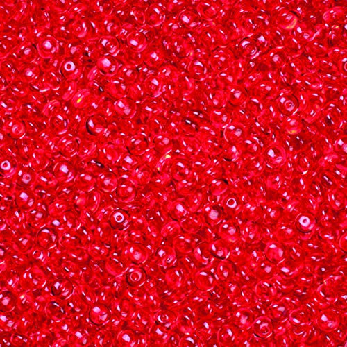 DEKOMARKET 2,5 Liter Eimer Raindrops Tautropfen Regentropfen 2,5 Liter / 1,5 kg - Streudeko Hochzeit Acryl Tischdeko Hochzeit (rot)