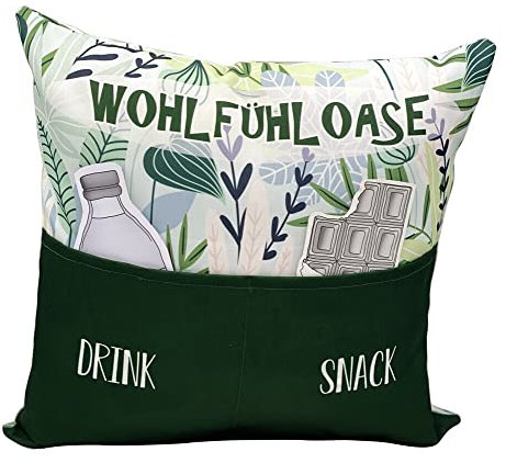 Hergo Sofahelden Outdoor-Kissen mit Taschen 43x43cm - Wohlfühloase 8759
