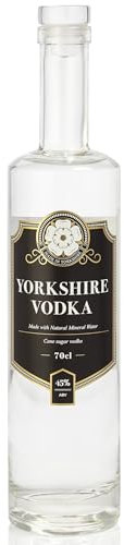 Yorkshire Spirits Vodka Black 70cl (45% ABV) | Premium Small-Batch British Vodka, Crafted from Cane Sugar and Blended with Yorkshire Moors Mineral Water