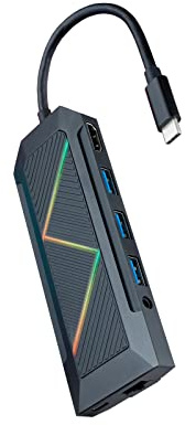 NANOCABLE 10.16.0901 - USB-C HUB 2xUSB-A+USB-C Laden+HDMI+RJ45