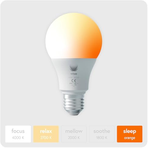 VITAE 3 Lichtarten, Flimmerfreie, Biodynamische E27 LED | soft glow / 2700K / 4000K | 2W / 5W / 6W