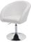 Mendler Esszimmerstuhl HWC-F19, Küchenstuhl Stuhl Drehstuhl Loungesessel, drehbar höhenverstellbar - Stoff/Textil Creme-weiß