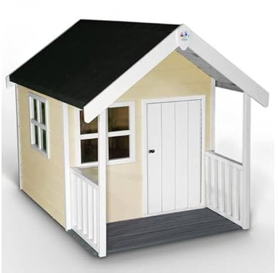 Matilda Wooden Playhouse - (Oyster White)