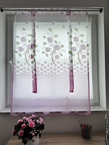 Lactraum Raffgardinen Raffrollo Arbeitszimmer Kinderzimmer Küche Frühling Rose Blumen