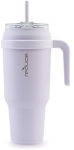 REDUCE 50 oz Tumbler with Handle - Vacuum Insulated Stainless Steel Mug Sip-It-Your-Way Lid - Keeps Drinks Cold up to Hours - Sweat Proof, Dishwasher Safe, BPA Free - PC Gentle Lavender, 13260-FF