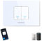 Aigostar Interruttore WiFi Alexa, Interruttore Intelligente, Smart Switch Controllo Vocale, Two Gang One Way Switch,MAX.2300W LED 690W, Bianco 1 Unità.
