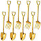 Koanhinn 8 Pieces Shovel Coffee Shovel Dessert Ice Cream Scoop Mould (Gold)