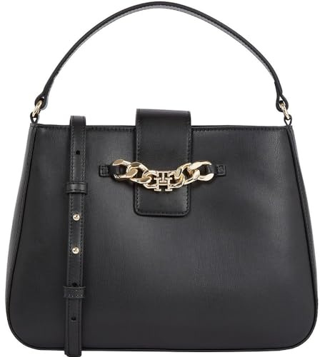 Tommy Hilfiger TH Luxe Satchel Bag Black