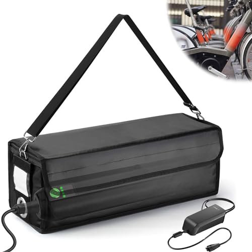 Vaileal Ebike battery bag: fireproof up to 1000 °C ebike battery bag, waterproof and explosion-proof, e-bike battery bag for safe storage, transport, charging, e-bike, bicycle battery bag accessories,