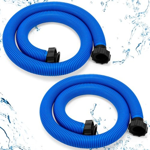 Frienda Confezione da 2 tubi di ricambio per pompa per piscina, diametro 3,8 cm, lunghezza 160 cm, tubi di ricambio fuori terra, accessori per pompe filtranti, sistemi di acqua salata, filtro a sabbia