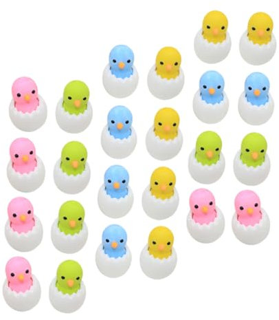 GRIRIW 24St Shell Chick Radiergummi 3D-Tier-Radiergummis Hundespielzeug dekorative Radiergummis entzückendes Schulmaterial Karikatur Küken - Schreibwaren Bleistift