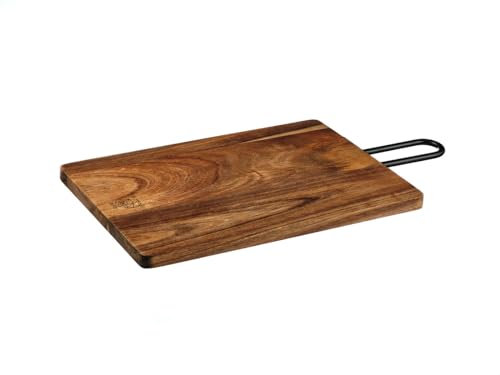 Björn, Planche à Découper Modèle Stine en Bois d'Acacia et Poignée en Acier Inoxydable 43x23cm