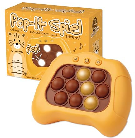 Lutz Mauder Pop up Pop it Fidget Spielzeug für Mädchen und Jungen, Puzzle Spiel mit Sound und Licht, Tiger