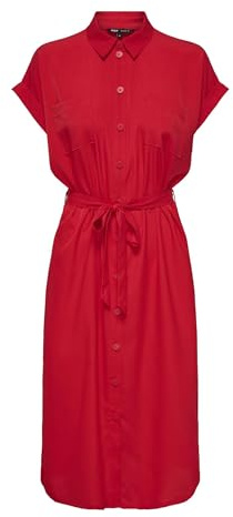 ONLY Damen Onlnola Life 3/4 Pullover KNT Noos, High Risk Red 1,36