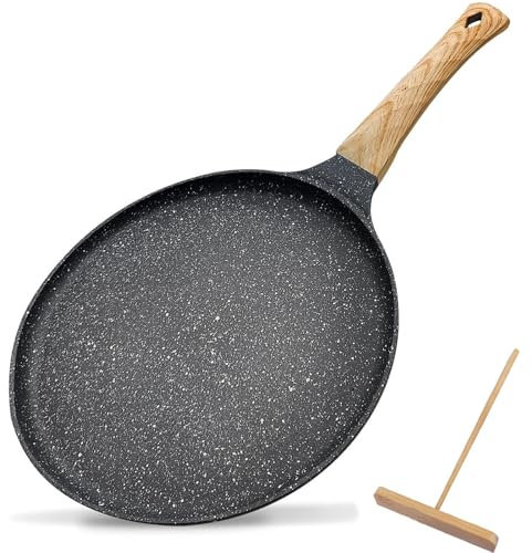 Maxspace Pfanne 28cm, Antihaft Beschichtete Pfanne für Alle Herdarten, Bratpfanne Induktion mit Hitzebeständige Griff für Tortillas Pfannkuchen Omelett (Grau)