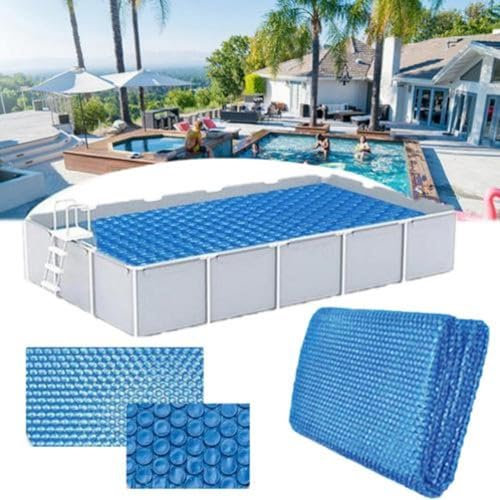 Cubierta Solar para Piscina - Redonda Rectangular Manta Termica Piscina | Cubierta De Piscina Solar | Cubierta Protección Burbujas | Cobertor Solar Piscina PE | Lona Piscina Cortable