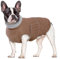 MHaustlie Welpenmantel Winddichte Winterjacke für Hunde kuschelige Hundeweste mit Fleece-Innenseite Warmer Hundeschnee-Mantel reflektierender Extreme-Wetter-Hundemantel für kleine Welpen (Braun, XS)