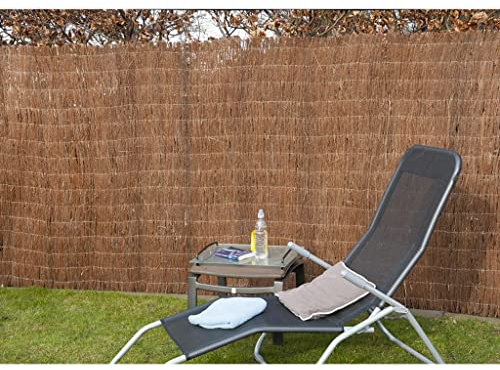 Schafzaun Zaunelemente Hühnerzaun Bauzaun - Garten-Sichtschutz 2 Stk. Heidekraut 1×5 m 1cm für Wohnung Draußen Terrasse Garten