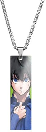 nicamaikoo eu Blue Lock Necklace Anime Character Cosplay Yoichi Meguru Pendant Choker