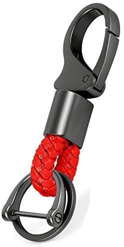 WardWolf Schlüsselanhänger, Upgrade Anti-Verlust Auto schlüsselanhänger, mit 2 Ringen Schlüsselanhänger Männer, Geschenk für Vater/Papa, Mann, Ehemann, Frau, Freund, Gäste,Rot,1Stk