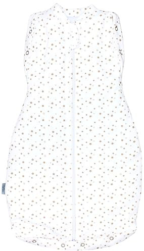 TupTam Baby Pucksack OEKO- TEX zertifizierte Materialien Swaddle Bag Wattiert Babyschlafsack 2.5 TOG unisex, Farbe: Wattiert 2.5 TOG/Sternchen Beige, Größe: 0-3 Monate