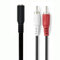 TECHZOCO Cable Audio Estéreo Hembra de 3.5 mm a 2X RCA Macho, Cable Divisor Audio Estéreo, Apto para para Amplificador, Altavoces, Tocadisco, Mezclador, TV, MP3, Móvil,Tablet, PC, 25 cm