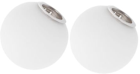 Mipcase 2Stücke Glaslampenschirm Ersatz Mattierte Glaskugeln für Deckenlampen Tischlampen und Innenbeleuchtung Milky Ball Lampenschirm für Wohnen