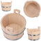 KADAX Saunakübel aus Holz, 5 Liter, Holzeimer mit Griffen, Saunaeimer für Aufgüsse, Eimer aus Naturholz, Holzkübel für Sauna, Blumenkübel, Saunazubehör (22 x 26 cm)