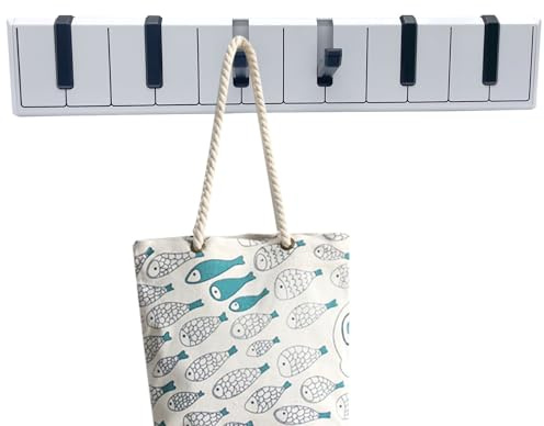 Garderobenhaken Wand, Faltbarer Kleiderhaken mit 6 Haken, Hakenleiste Garderobe, Wandhaken Selbstklebend & Schrauben, Garderobenleiste Wandgarderobe für Jacken, Mäntel, Hüte, Schals, Handtaschen