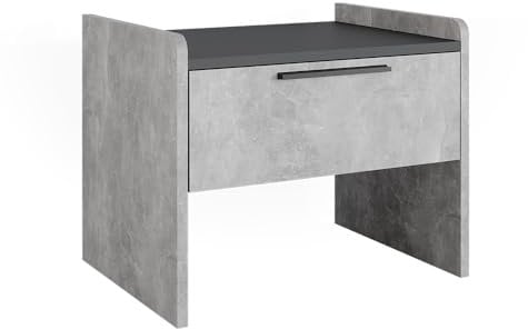 Vicco Esszimmerbank Roman, Beton/Anthrazit, 53.5 x 41.1 cm mit 1 Schublade