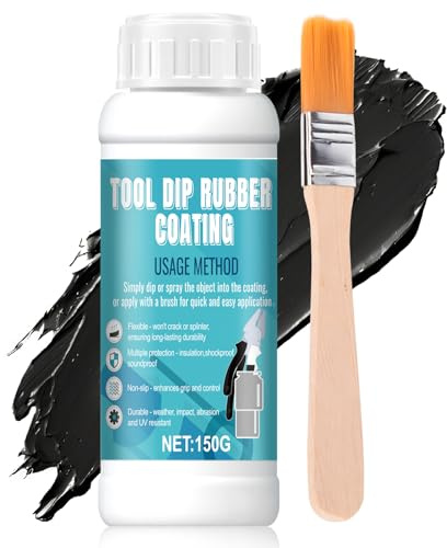NoxGule 150g Multi Purpose Rubber Coating, Rubber Paint Black, Liquid Rubber Waterproof Sealant, Flexible Protective Coating for Pliers and Jewelry Tools
