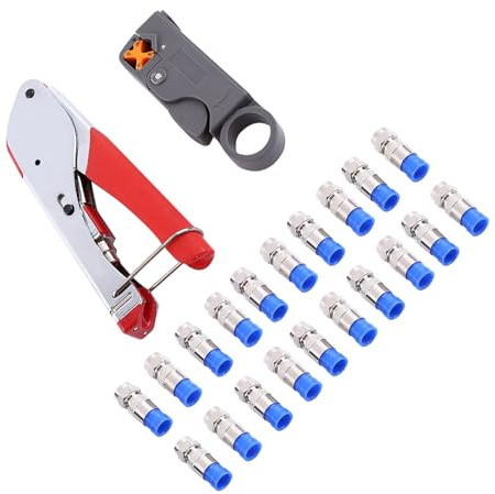 Generic Koaxial-Kompressions-Crimpzangen-Set für RG6/RG59-Drähte, Schnelle Heimkino-Verbindung, Universelles F-Stecker-Werkzeug für CATV und Satellitensysteme