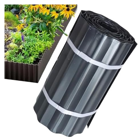 Gartenumrandung, Metalleinfassung, 32,8 Fuß, Mehrfarbig, Auffahrt, Terrasse, Kies, Weg, Spielplatz, Pool(Black)