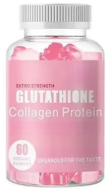 Gomitas de colágeno con glutatión, comodidad para la piel radiante y suave | Apoya la salud del cabello, la piel y las uñas, suplemento de glutatión para mujeres