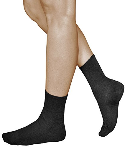 vitsocks Chaussette non comprimante sans bord élastique Femme (3 PAIRES) bord souple qui ne serre pas 98% COTON fine légère